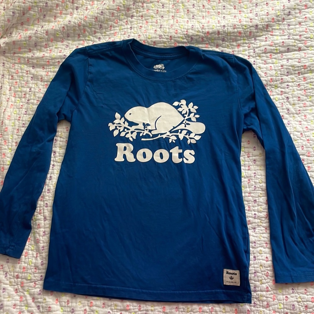 Blue roots long sleeve Tshirt - size large